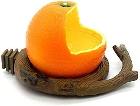 Birds Feeder Bowl,Bird Food Feeding Bowl Feed Cup for Small Parrots Cockatiels Conure Hamster Small Animal Drinking Water Container for Birds Cage Accessories,Orange