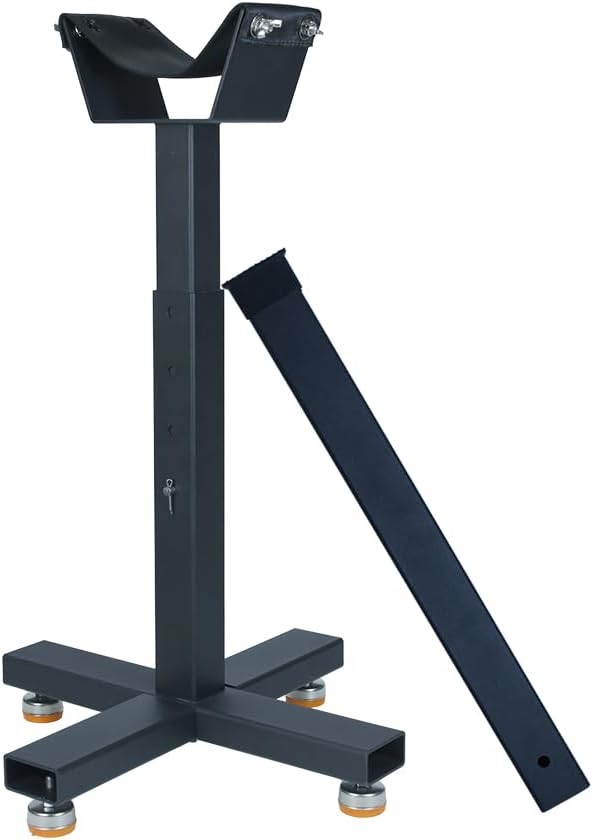 adjustable farrier Stand,hoof stand for horses,hoof jack,horse hoof stand and Step on Hoof stand Black (Cross base)