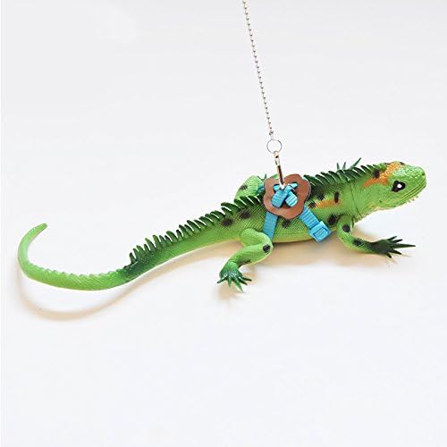 Hypeety Reptile Lizard Outdoor Walk Adjustable Harness Leash Anti-bite Light Soft Bearded Dragon Accessories Parrot African Grey Cockatoo Macaw Ringneck Outside Free Lovebird Supplies (Random Color)