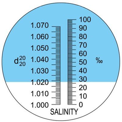 Automatic Temperature Compensation Sea Water Salt Salinity Refractometer for Aquarium, 0% - 10% & 1.0 to 1.070 S.g. Dual Scale Hydrometer by Adeadvancedoptics