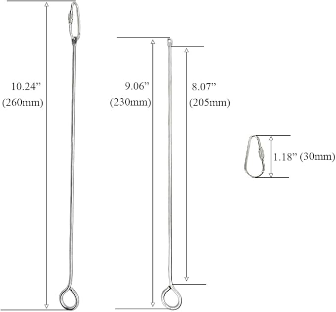 2pcs Hanging Bird Treat Skewer Parrot Fruit Feeder, 10.2 Inch Stainless Steel Bird Fruit Fork Food Holder Bird Kabob for Bird Cage Bird Feeder Foraging Toy for Parrot Parakeet Conure, LXLVOUEG