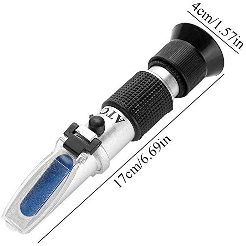 Salinity Refractometer for Seawater and Marine Fishkeeping Aquarium, Saltwater Tester Hydrometer, Dual Sacle 0-100ppt & 1.000-1.070 Specific Gravity with ATC Automatic Temperature Compensation