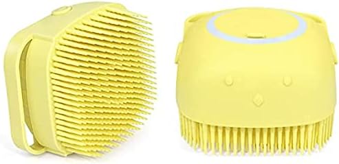 Busi Cepillo de silicona para masaje Corporal de baño, cepillo para ducha de baño con dispensador de jabón, champú Suave para Perros, cepillos de acicalamiento para mascotas
