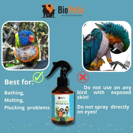 Eucalyptus and Thyme Extract Bird Bath Spray I Special Herbal Formula for Vibrant and Healthy Feathers I Suitable for All Birds - 8 Fl Oz.