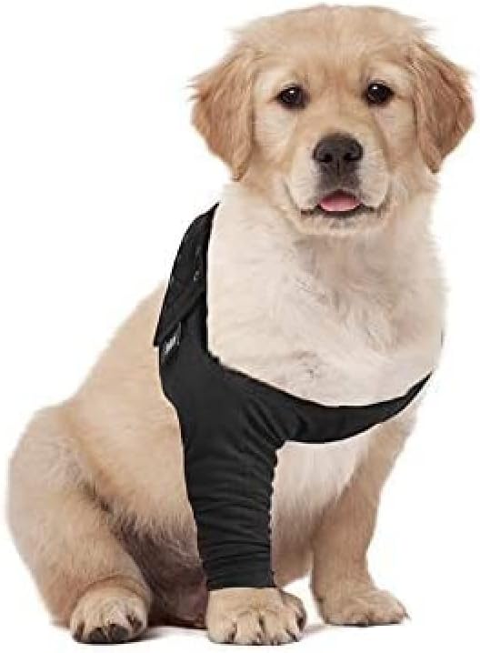 Suitical Recovery Sleeve for Dogs | Front Leg Protection After Surgery | Dog Leg Sleeve to Stop Licking | Machine Washable | Chest Circumference 10.6”- 13” | Sleeve Length 3.9” | 3XS | Single Sleeve