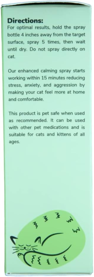 Cat Relaxant Pheromone Spray - for Cats & Kitties - Reduces Stress and Anxiety - Stops Spraying Scratching & Other Problematic Behaviors - Scented & Unscented (Catnip)