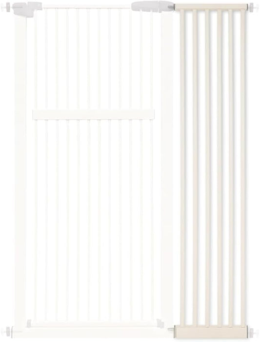 Extra Tall Pet Gate 55.12" High Pressure Mounted 12.60" Wide Extension kit 1.37" Gap (12.60", Cream White)
