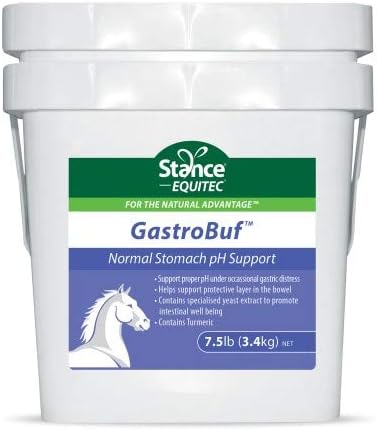 Equitec GastroBuf - Normal Stomach pH Support - Horse Supplement- Helps Support Protective Layer in The Bowel, Support Proper pH Under Occasional Gastric Distress, Contains Turmeric - 3.5 lb