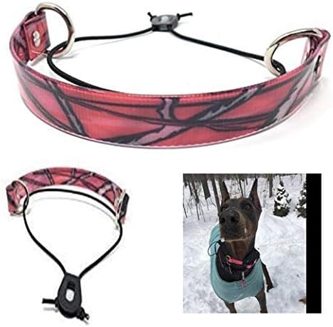 Sparky Pet Co - ECollar Replacement Strap - Bungee Dog Collar - Waterproof - Adjustable - Secure Nexus Wheel Lock - for Electronic Training & Invisible Fence Systems - 1" (Pink Camo)