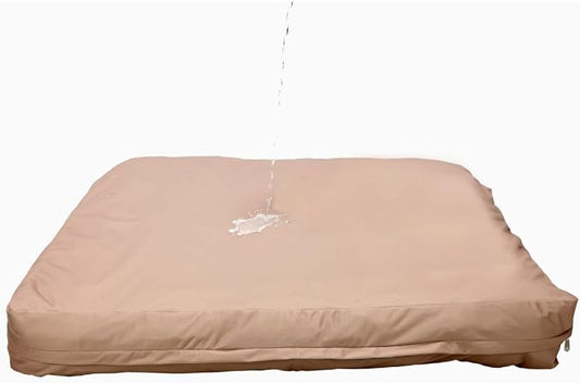 Dog Bed Liner - USA Based - Premium Durable Waterproof Heavy Duty Machine Washable Material with Zipper Opening - 2 Year Warranty - Extra Large - Tan