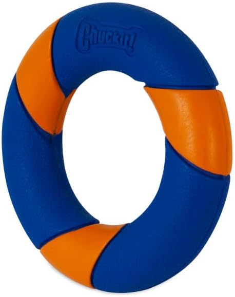 Chuckit! Ultra Squeaker Ring Dog Toy, Outdoor Fetch and Chase Toy for All Breed Sizes, multi-color