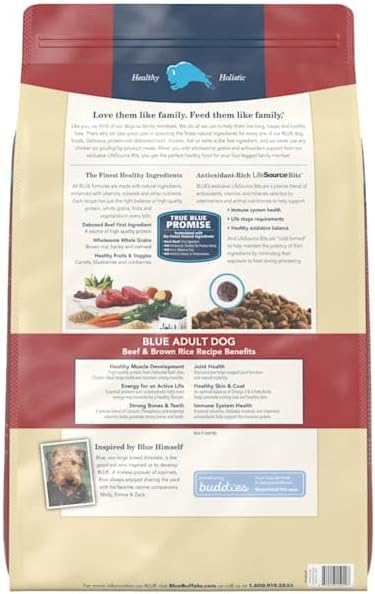 Blue Buffalo Blue Life Protection Formula Natural Adult Beef and Brown Rice Dry Dog Food, 24 lbs.