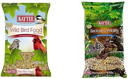 Kaytee Wild Bird Food Basic Blend, 10 lb Backyard Wildlife Food Blend, 5 lb Bundle