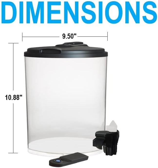 Koller Products AquaView 2-Gallon Plastic 360 Aquarium with Power Filter & LED Lighting for Tropical Fish - Betta Fish
