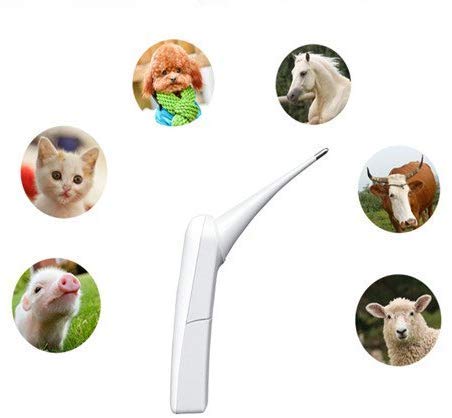 Pet Thermometer Dog Thermometer, Fast Digital Veterinary Thermometer, Pet Thermometer for Dogs, Cats, Horse,Cattle, Pigs,Birds, Sheep.(Battery Included)