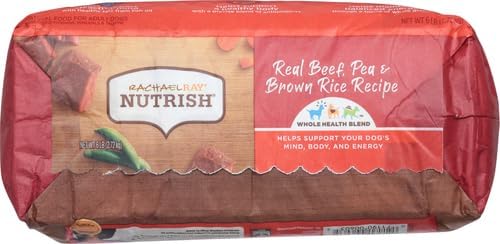 Rachael Ray Nutrish Premium Natural Dry Dog Food with Added Vitamins, Minerals & Taurine, Real Beef, Pea, & Brown Rice Recipe, 6 Pounds (Packaging May Vary)