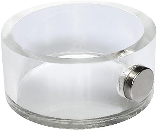 Jumping Spider Feeding Dish, Magnetic Tiny Food Dishes Water Dish for Jumping Spider, Tarantula and Other Small Pets,Transparent