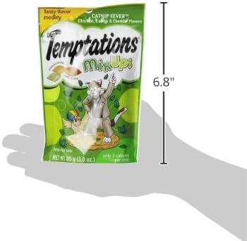 Temptations MixUps Crunchy and Soft Cat Treats, Catnip Fever Flavor, (12) 3 oz. Pouches