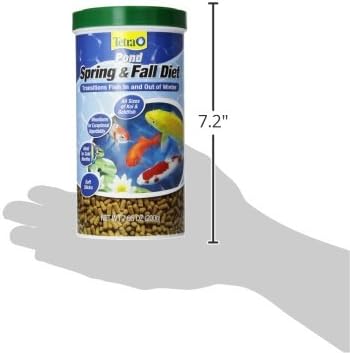 TetraPond Spring And Fall Diet 7.05 Ounces, Pond Fish Food, For Goldfish And Koi