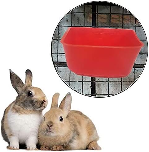 Cage Cups Birds Feeders Seed Bowl Chicken Feeding Watering Dish Rabbit Water Food Hanging Wire Cages Box 16oz Coop Cups for Pet Parrot Parakeet Gamefowl Poultry Pigeon