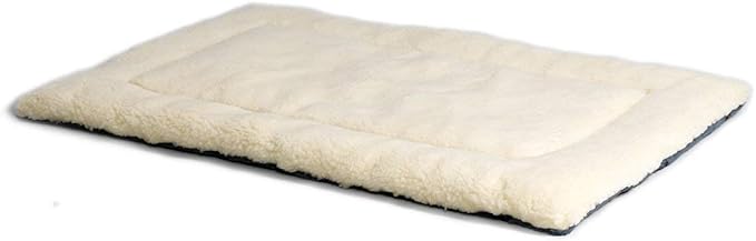 MidWest Homes for Pets Reversible Paw Print Pet Bed in Blue / White, Dog Bed Measures 21L x 12W x 2.5H for X-Small Dogs, Machine Wash