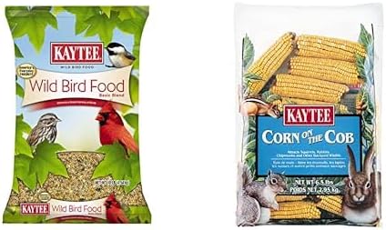 Kaytee Wild Bird Food Basic Blend, 10 lb Corn On The Cob, 6.5 lb Bundle