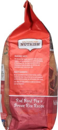 Rachael Ray Nutrish Premium Natural Dry Dog Food with Added Vitamins, Minerals & Taurine, Real Beef, Pea, & Brown Rice Recipe, 6 Pounds (Packaging May Vary)