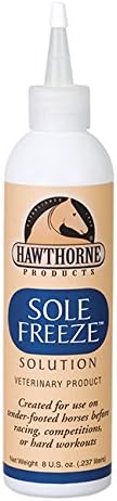 Hawthorne Products 8 Oz Sole Freeze Solution Veterinary Product for Tender Footed Horses to Harden Hoof