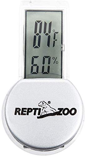 REPTI ZOO Reptile Thermometer Hygrometer with Suction Cup, Digital Thermometer Hygrometer for Reptile Rearing Box Terrarium Tank Bearded Dragon, Temperature & Humidity Gauge Fahrenheit (℉)