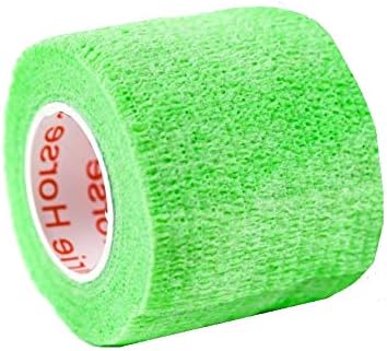 Prairie Horse Supply 2 Inch Vet Wrap Tape Bulk (Green, Pink, Red and Black Paw Prints on Green, Pink, Red) (Pack of 6) Self Adhesive Adherent Adhering Flex Bandage Grip Roll for Dog Cat Pet