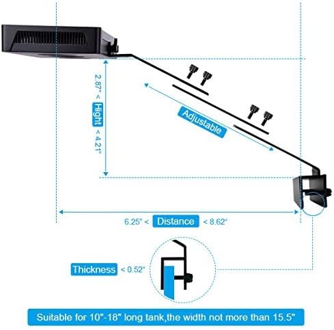 Aquarium Light –3rd Generation A029 Aquarium LED Light 30 Watts Saltwater Light with Touch Control, 5W LED Chips for Coral Reef Nano Fish Tank Marine Tanks with Timer & Screen (A029) (A029)