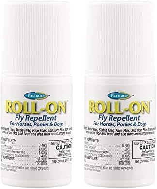 Farnam Roll-On Fly Repellent for Horses, Ponies and Dogs 2 Ounces (Pack of 2)