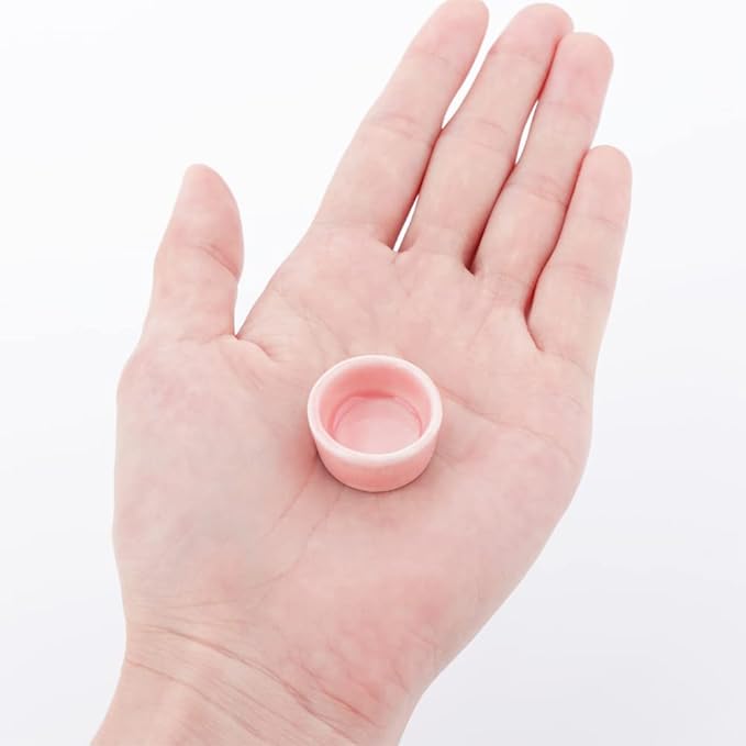 9 Pcs Tarantula Water Bowl Ceramic Mini Dish for Spider Tarantula Hermit Crab Terrarium Breeding Feeders (Pink)