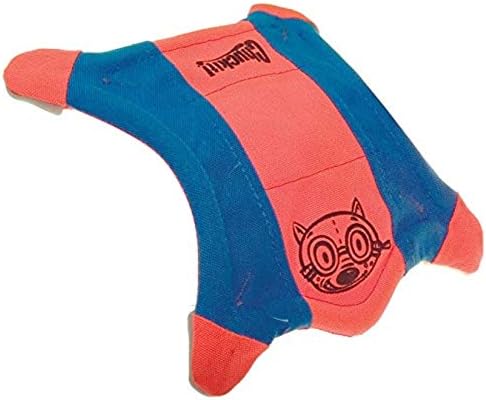 Chuckit Flying Squirrel Fetch Dog Toy, Size Medium (9.5" Diameter), Orange & Blue, for Medium Dog Breeds