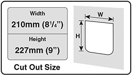 Cat Mate Large 4-Way Cat Door for Large Cats and Small Dogs with Magnetic Catch and Durable, Rigid Flap - Brown