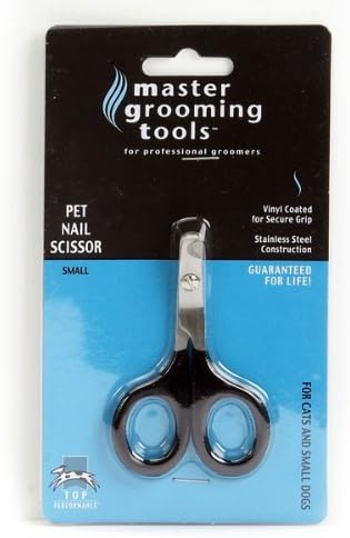 Master Grooming Tools Pet Nail Scissors — Stainless Steel Scissors for Trimming Nails on Cats and Birds - Small, 3½" (Pack of 2)