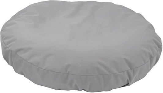 Round Dog Bed Cover Waterproof Light Grey 42 Inch