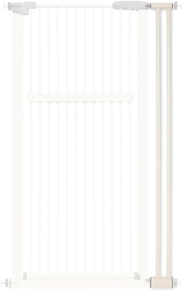 Extra Tall Pet Gate 55.12" High Pressure Mounted 4.13" Wide Extension kit 1.37" Gap (4.13", Cream White)