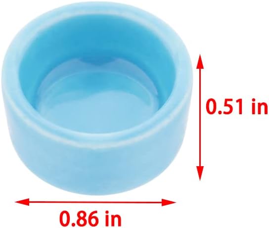 9 Pcs Spider Ceramic Water Bowl Tarantula Mini Dish for Tarantula Spider Millipede Tiny Bugs Terrarium Accessories (Blue)