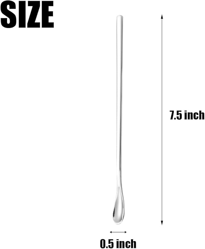 2 Pcs Crested Gecko Food Mixing Spoon Reptile Stirring Food Feeding Spoon Suitable for Crested Geckos, Lizards, Bearded Dragons,Chameleons and Other Reptiles