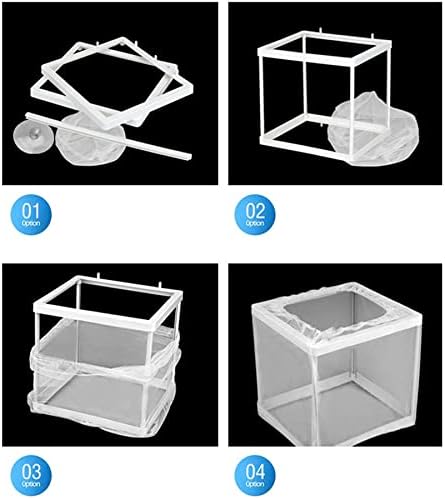 Fish Tank Breeder Net, Multifunctional Isolation Mesh Box Plastic Frame Fish Tank Separation Breeding Net Aquarium Mesh Hatchery Breeder