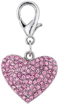 Couture Designer Bling Rhinestone Heart Pet Cat Dog Necklace Collar Charm Pendant Jewelry