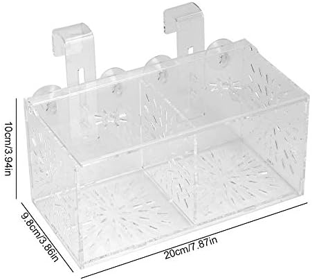 Fish Separation Breeder Box, Acrylic Fish Breeding Isolation Box Aquarium Hatchery Incubator Holder(B-20x10x10cm)