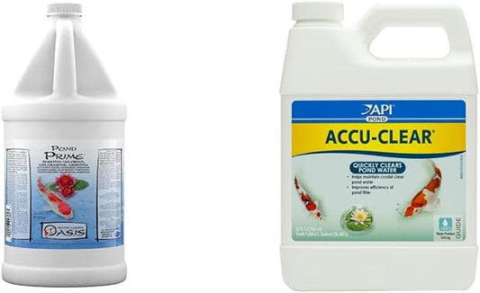 Seachem Pond Prime Water Conditioner + API POND ACCU-CLEAR Pond Water Clarifier