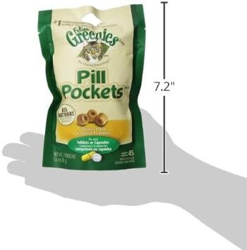Feline Greenies Pill Pockets Cat Treats Chicken, 45 Treats, 1.6 Oz. (Pack Of 6)