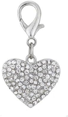 Couture Designer Bling Rhinestone Heart Pet Cat Dog Necklace Collar Charm Pendant Jewelry