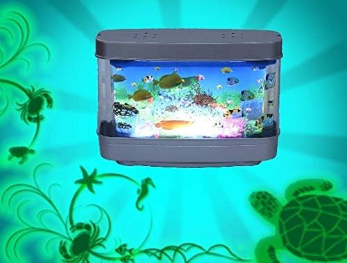 Lightahead Artificial Aquarium: Fascinating Moving Pictures of Fish in Tank Decorative Sensory Aquarium Lamp Virtual Ocean in Motion (Marine Life A)