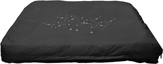 Dog Bed Covers 36L × 27W × 3H Inch Washable Black Thickened Waterproof Oxford Fabric with Handles and Zipper Reusable Dog Bed Liner for Medium 50-55 Lbs Dog