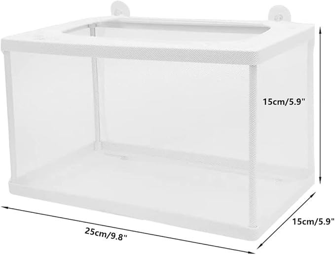 Trinidad Aquarium Fish Breeding Box,Fish Hatchery Isolation Box Large Fish Net Breeder Breeding Container Fish Nursery for Aquarium with Suction Cup Fishing Nets for Tropical Guppy Fish Floating Fish