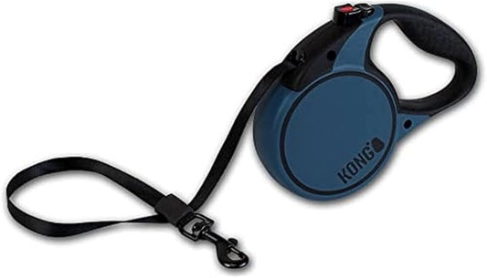 Alcott Kong Terrain Retractable Dog Leash, Medium, Blue, 16' Long